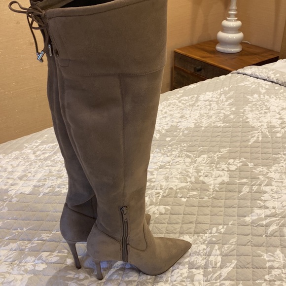 MICHAEL Michael Kors Shoes - Michael Kors Over The knee Suede Boot, Grey, size:5. No Box. With MK dust bag.